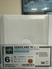 SURGICAL Gloves - Sensicare PI SLT, Size 6.5 Medline MSG1565, 50 PAIRS/Box.