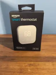 Amazon Smart Thermostat w/out C-Wire Adapter - White. Alexa Compatibility