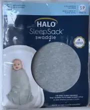 Halo Sleep Sack Swaddle Size S 3-6 Months Gray Made In USA ~ NEW