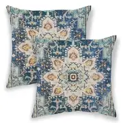 Boho Pillow Covers 16x16, Blue and Teal Ethnic 16" x 16" (Pack of 1) Blue Teal