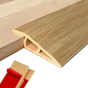 Door-Threshold-Ramps Floor-Transition-Strips 72 inch, Threshold 1/2'' ~ 3/5'', Thresholds Ramps for Doorways, Edge-Reducer Threshold-Transition-Strip for Door/Carpet/Tile/Floor (Raw Wood Grain)