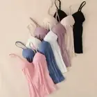 4Size Camisole with Built in Shelf BRA Adjustable Spaghetti Strap Layer Tank Top