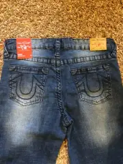 NWT True Religion Women's Geno Relaxed Slim Jeans Size 16 Savage Saloon