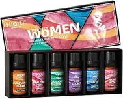 HIQILI Women Fragrance Oil 6x10ml, Essential Oils for Candle Scents Soap Making & Diffuser, Sweet Flowers Scented Oil Set for Aromatherapy Slime Wax Home Car