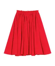 AMI Elastic Waist Midi Skirt FR34,FR36 Red