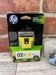HP 02XL Yellow Ink Cartridges 50% More Pages, NEW Expired 2016