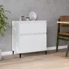 Sideboard Buffet Table Storage Cupboard Side Cabinet Engineered Wood White
