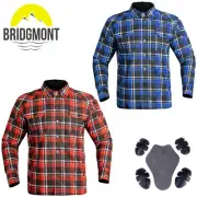 Mens Motorbike Motorcycle Flannel Lumberjack Shirt Made with Kevlar CE Armour