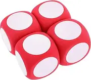 Toddmomy 4Pcs Large Writable Dice DIY Blank Dice for Classroom Games Party Activities and Educational Props Lightweight and Easy to Carry Game Supplies