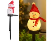 Solar Christmas Snowman Lights, Solar Christmas Pathway Lights, Outdoor Christmas Decorations