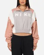 [Nike] Nike Women's Sportswear Classic Woven Lightweight 1/4-zip Jacket College Grey/rose Gold/sail - Size 2XL 2XL College Grey/Ro