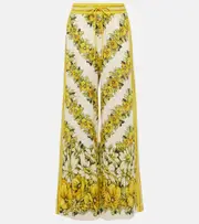 [Alemais] Alémais Gisela linen wide-leg pants UK 8 yellow