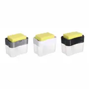 Soap Pump Dispenser Sponge Holder Dish Washing Liquid Container Kitchen - 2 in 1