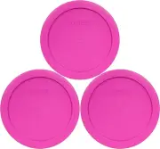Pyrex 7201-PC Round 4 Cup Storage Lid for Glass Bowls (3, Pink) Pink