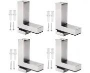 Glass Shelf Bracket Adjustable 4PCS Glass Shelf Mounting Bracket Glass Shelf Wall Bracket