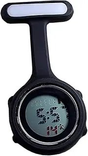 [BESTYASH] Simple Design Nurse Watch Electronic Clip-on Pocket Watch Versatile Present