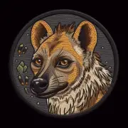 Spotted Hyena Patch Iron-on Applique, Wild Animals Badge, Travel Souvenir