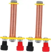 GANAZONO 2pcs Electromagnetic Solenoid Conducting Electricity Experiment Electromagnet Demonstrator Teaching Educational Physics Experiment Coil Physics Experiments Coil Copper