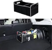 PIUGILH Trunk Organizer for Car Compatible with Subaru Forester 2013-2024 Accessories, Collapsible Storage Box, Trunk Storage Organizer, 4 Compartment, Multi Pockets