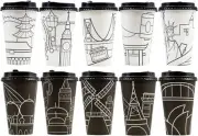 Youngever 70 Sets Disposable Coffee Cups with Lids, To Go Hot Coffee Cups, Durab