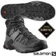 【索羅門 SALOMON】男 X ULTRA 4 GTX 防水透氣耐磨中筒登山鞋(寬楦).Gore-Tex+全地形大底+防扭傷/非Merrell Mammut_ 412946 黑/灰/珍珠藍