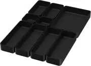 9 Pcs Stackable Drawer Organizer Trays Set, Multifunctional Stackable Storage Tr