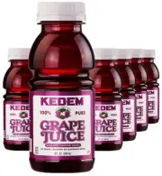 Kedem Grape Juice 8oz BPA Free Plastic Bottle 12 Pack Made With Concord Grape...