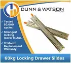 450mm 60kg Locking Drawer Slides / Fridge Runners - Draw Camper Trailer Toolbox