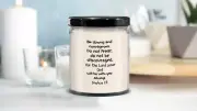 Beautiful Candle expressing the words of God, Be strong and courageous, Faith Ba