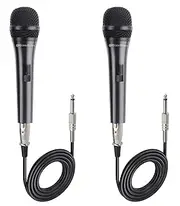 Cable Matters 2-Pack, Cardioid Dynamic Vocal Microphone - 15ft