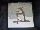 Pottery Barn Penguin Crewel Embroidered 18" Pillow Cover NEW with Tag