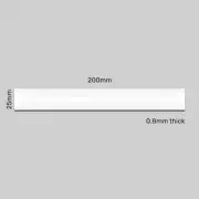 10x 200mm x 25mm WHITE Magnetic Labels Warehouse Whiteboard Shelf Racking