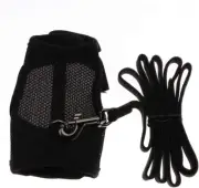 Baosity Adjustable and Pet Ferrets Rabbits Bunny Harness Leash Lead Set, Black S