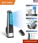 Remote Controlled 35" Oscillating Tower Fan - 3 Powerful Speeds for Large Rooms