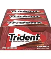 Trident Sugar Gum Cinnamon Flavor 14 Sticks / 12 Count