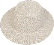 [VPbao] Unisex Fedora Hat Trilby Straw Hats Summer Panama Beach Sun Cap Foldable Wide Brim One Size UPF 50+