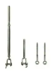 10 Pack - Stainless Steel Rope Wire Balustrade Kit Swage/Jaw Turnbuckle Fork DIY