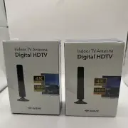 2 Wave Max Indoor TV Antenna 4K Ultra HD Signal Booster No Subscriptions 1080p