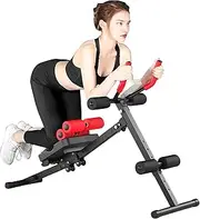 KAIGITE Ab Machine, Height Adjustable Abs Workout Equipment, Foldable Multi-Functional Ab Trainer for Home Gym, Knee Protection