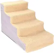 Cat Stairs - Comfortable Flannel Dog Ladder Pet Stairs Bed, Dog Bed Steps 4-Step | Dog Bed Steps, Kitten Stairs High Beds