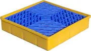 Spill-Proof Tray Oil Tank Spill Tray，Containment Spill Pallet, Modular Spill Containment Platform, Strong Load Capacity, Leakproof Detachable Plastic Pallet, Warehouses Factory Industrial Us