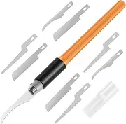 Mini Hand Saw, Ergonomic Non-Slip Incisive Saw Hand-held Exquisite Model Craft Tool with 9 Blades for Carving Pruning Gardening Cutting Branch