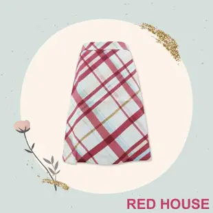 【RED HOUSE 蕾赫斯】柔和配色格紋A字裙(共2色)