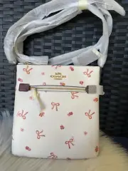 NWT Coach Mini Rowan File Bag With Bow Print CN768