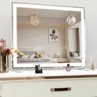 Makeup Mirror with LED Lights, Large Lighted Vanity Dressing Table Mirror, Deskt