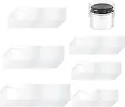 Swpeet 480Pcs 6 Sizes 4.8" 5.3" 5.7" 5.9" 6.4" 7.4" Clear PVC Heat Shrink Wrap Bottle Shrink Bands Assortment Kit, Perforated Bottle Shrink Bands Perfect for Bottles, Jars, Cans and Tin Lip Gloss