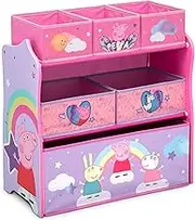 Delta Children Peppa Pig 6 Bin Design and Store Toy Organizer
