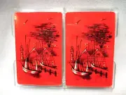 Vintage Plastic Coated Whitman Playing Cards. Sealed. Boats.