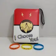 Pokemon pikachu Trading Card Binder Album 400 Card 50 Pages with rubber braclets