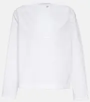 [Jil Sander] Jil Sander Cotton poplin pleated top AU 10 white